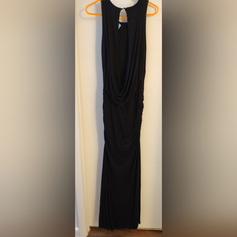 🔥🔥🔥Vintage Rubber Ducky Womens Dress Size M Black Long Length Sleeveless - Picture 4 of 5